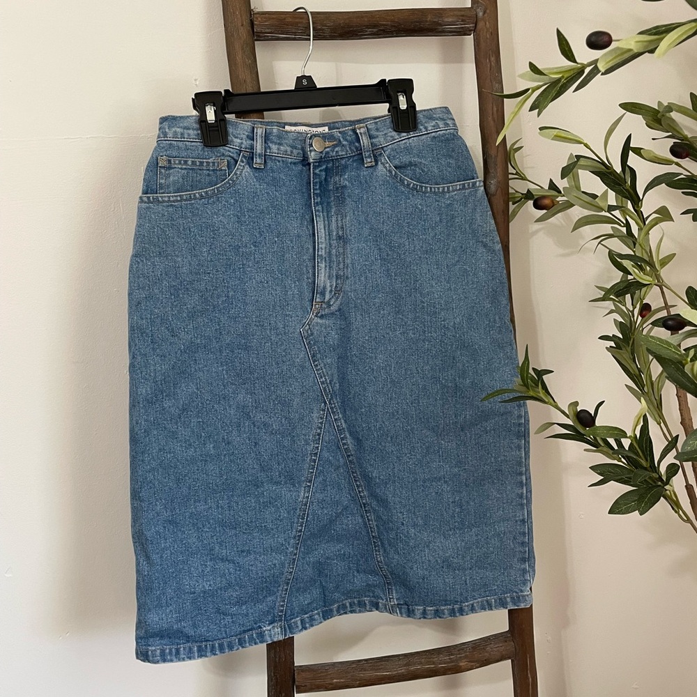 Denim Midi Skirt